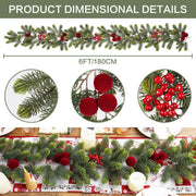 SY Super Bang Christmas Garland, 6 Feet Long, Green