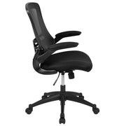 Mesh Swivel Ergonomic Office Chair by Flash Furniture – Set of 5, Mesh, Metal, Foam, Leather/Faux Leather, Plastic, Black Mesh, Pack of 5, Model 5-BL-X-5M-BK-GG