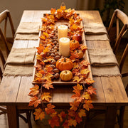 Artificial Maple Leaf Garland by Generic – Plastic, A07, Model pumpkin decorations