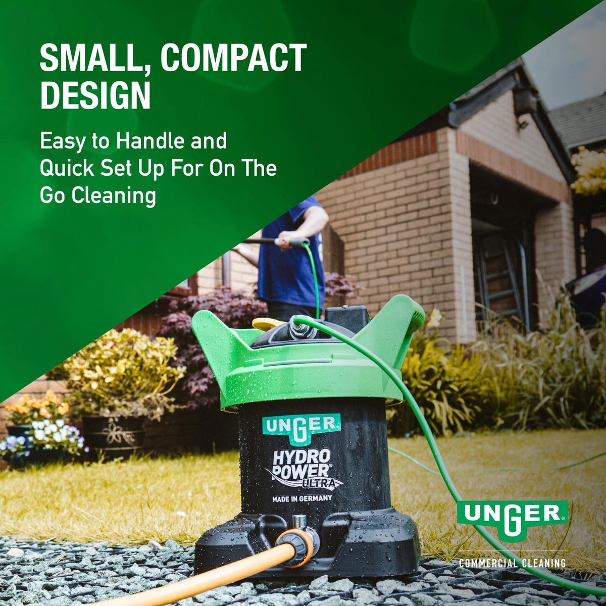 Commercial HydroPower Ultra DI Tank - Pure Water for Professional Window Cleaners - Includes Deionization Resin by UNGER – Resin, Black/Green, Model UHP01