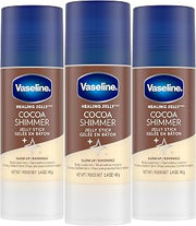 Vaseline Cocoa Shimmer Jelly Stick 3-Pack, Anti-Chafing Lotion, 1.4 Oz Ea
