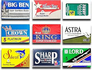 Razor Blades Club - Astra-Derby-Shark-Lord-Treet-Sharp-Big Ben 50 Quality Double Edge Razor Blades Sampler (9 different brands)