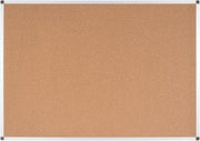 MasterVision Biofusion Cork Bulletin Board, 36" x 24", Wall Mounted Corkboard, Push Pin Notice Message Board for Office or Home, Aluminum Frame