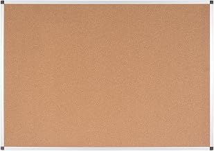 MasterVision Biofusion Cork Bulletin Board, 36" x 24", Wall Mounted Corkboard, Push Pin Notice Message Board for Office or Home, Aluminum Frame