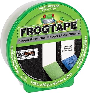 FrogTape CF 120 Painter's Tape, Multi-Surface with PAINTBLOCK, 48mm x 55m, Green, 1 Roll (143177)