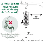 SBG101 Squirrel Off Max Pinecone Bird Feeder with Flexports by Perky-Pet – 1.75 pounds, Metal, Bronze, Model SBG101-1SR