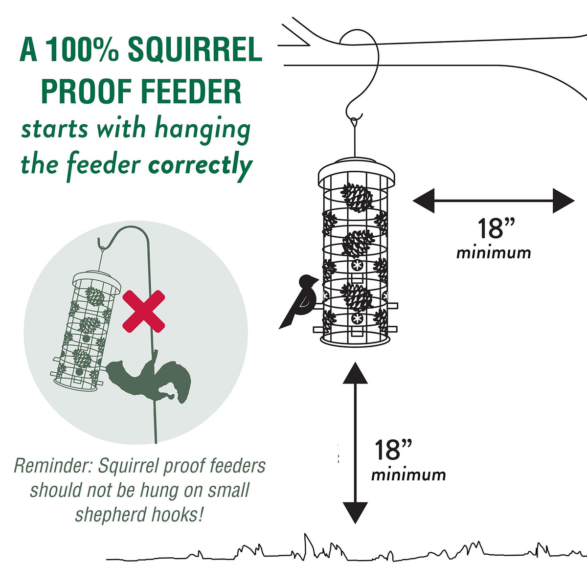 SBG101 Squirrel Off Max Pinecone Bird Feeder with Flexports by Perky-Pet – 1.75 pounds, Metal, Bronze, Model SBG101-1SR