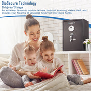 Biometric Fingerprint Safe by Barska – 1.45 CU FT, 1.45 cubic_feet, Alloy Steel, Black, Model AX11650