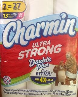 Charmin Ultra Strong Double Plus 12 Rolls Bathroom Tissue