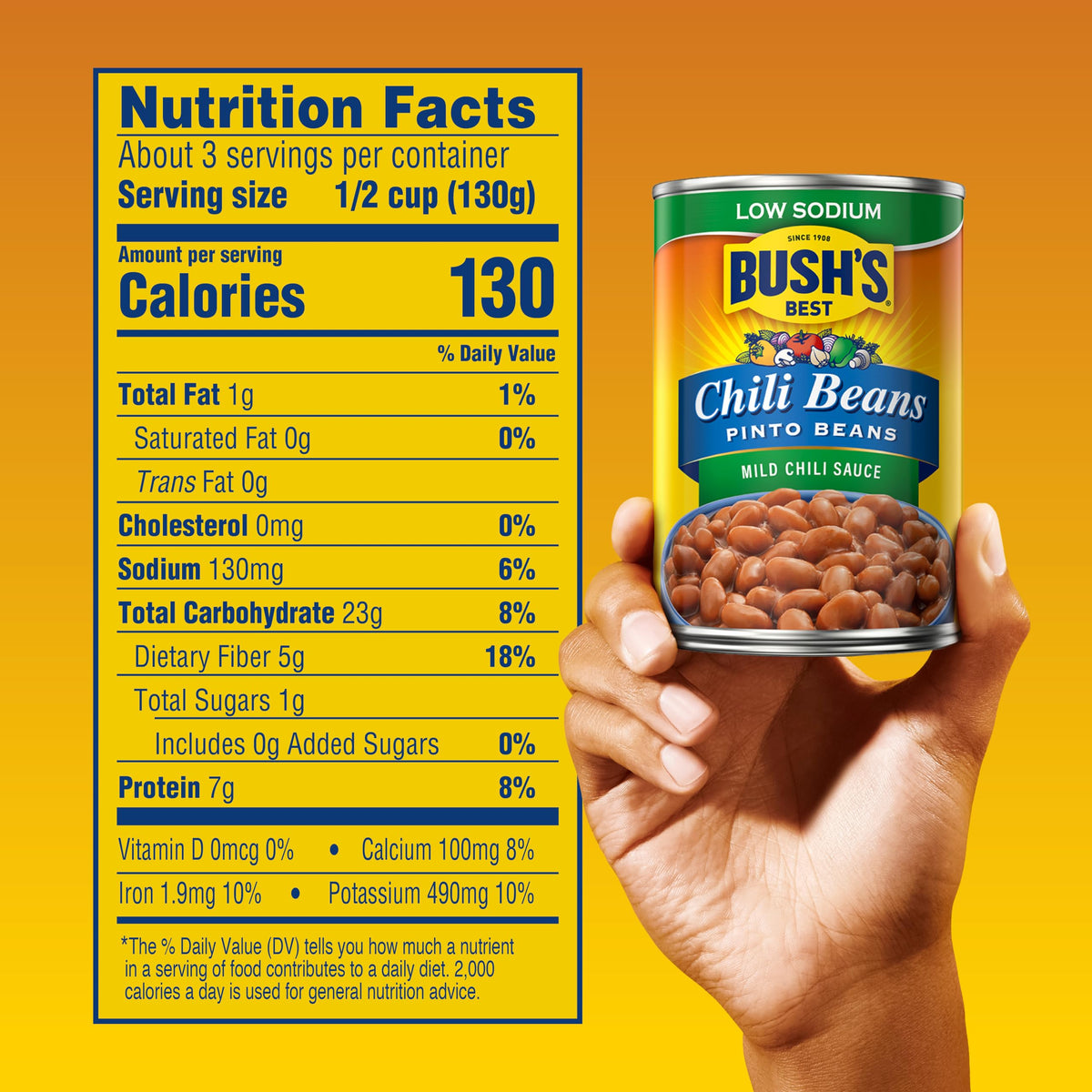 Bush's Low Sodium Pinto Beans in a Mild Chili Sauce 12-15 oz by Bush's Best – 15 Ounce (Pack of 12), Pack of 12, Model 10039400106736