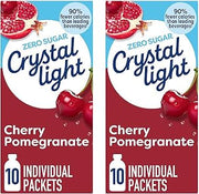 Crystal Light On-the-Go Sugar-Free Cherry Pomegranate Drink Mix, 10 CT (Pack of 2)