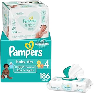 Diapers Size by Pampers – Combo 7, Paraben Free, Latex Free, Chlorine Free, White