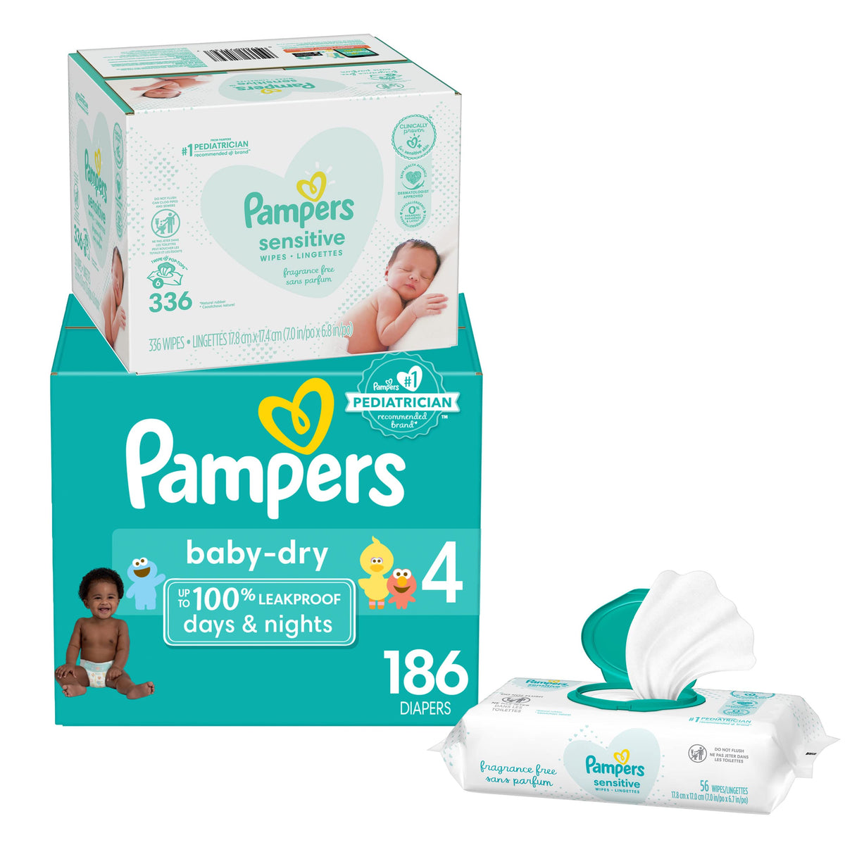 Pampers Combo 7 / Old / White Baby Diapers