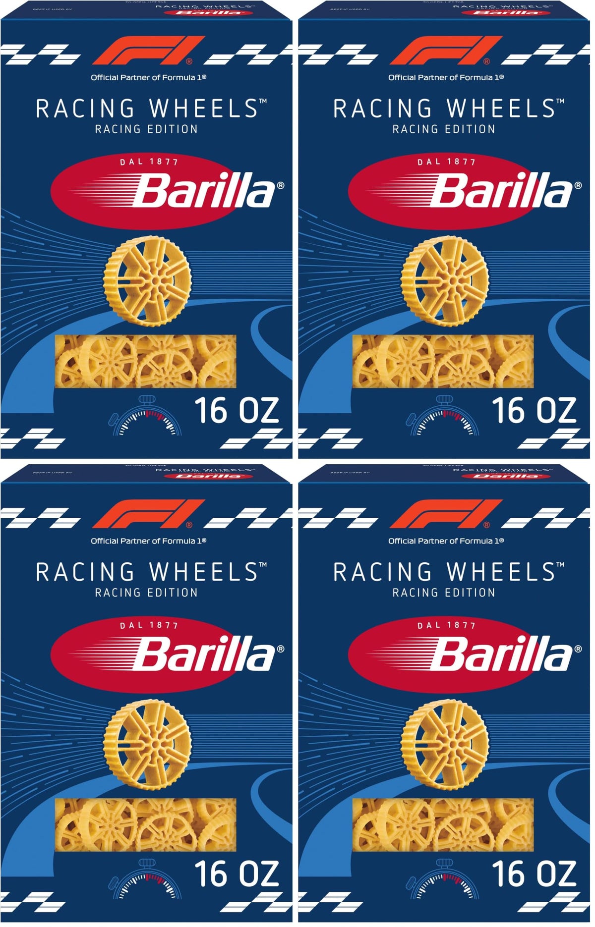 Barilla Mini Wheels / 16 Ounce (Pack of 4) / 1 Pasta
