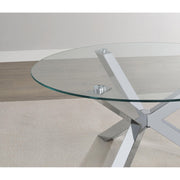 35" Easy-Care Coffee Table by VUSVAB – Metal, Chrome