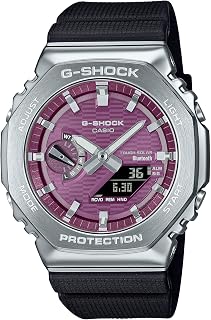 Casio G-Shock G-Steel Octagonal Burgundy Dial Watch GBM2100A-4B