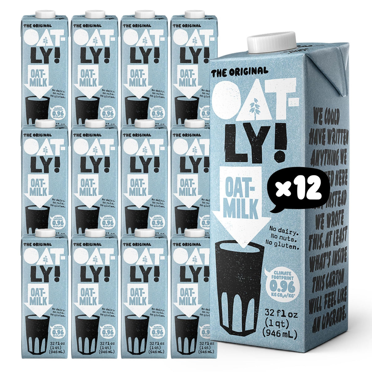 Oatly Original / 32 Fl Oz (Pack of 12) / 12 Oat Milks