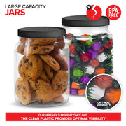 Stock Your Home 0.5 Gallon / 2.0 / Black Food Jars & Canisters