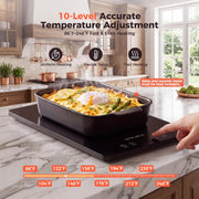 Gouka Electric Warming Tray, 4-Panel Buffet Server, Black
