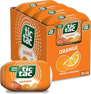 Tic Tac Orange Mints, On-The-Go Refreshment, 3.4 Oz, 8 Count