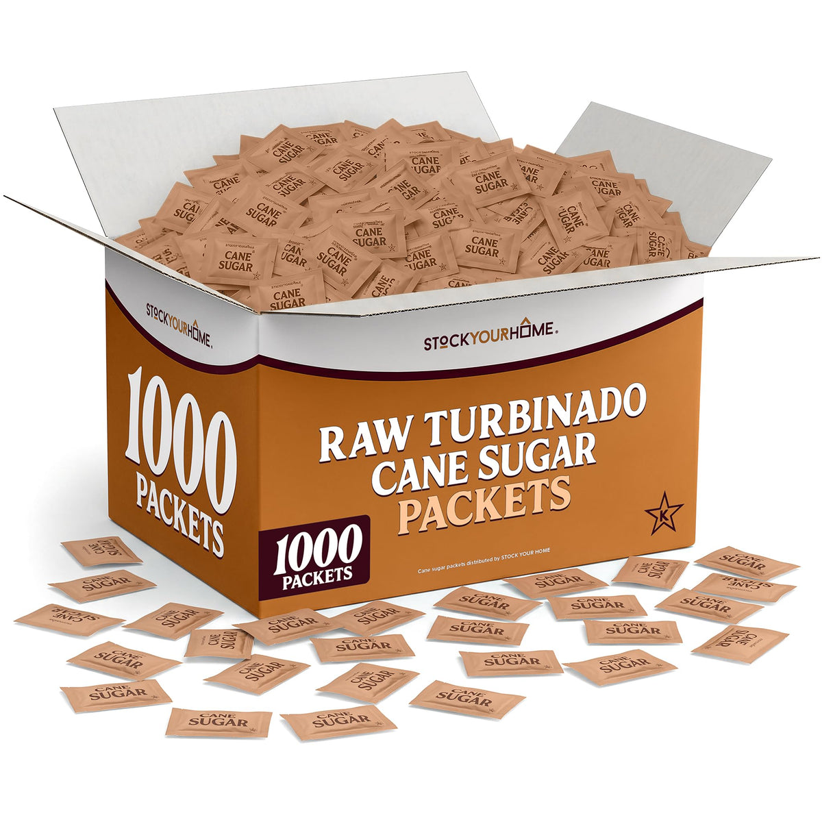 Stock Your Home Brown / 0.04 Ounce (Pack of 1000) / 1000 White Granulated Sugar