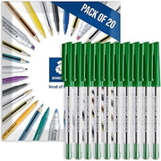 STAEDTLER 430M Stick Ballpoint Medium Pens Pack of 20 Green | Writing Pen, Smooth, Medium Nib, for Notes, Drawing, Studying