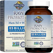 Garden of Life Raw Probiotics for Men 50+, 85 Billion CFU, 1 Month Supply