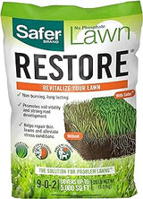 Safer Brand Lawn Restore Natural Lawn Fertilizer - 9335SR - Non-Burning Fertilizer - 9-0-2 NPK - Use for Healthy Grass - Covers up to 5,000 Sq Ft