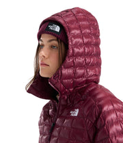 Women's Thermoball Hooded Parka by The North Face – Polyester, Burgundy Crush, Model NF0A8D3T
