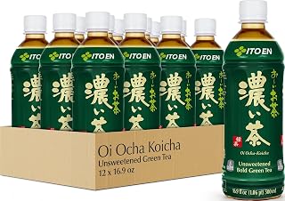 ITO EN Oi Ocha Unsweetened Bold Green Tea, 16.9 Fluid Ounce (Pack of 12), Unsweetened, Low Calorie