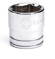 GEARWRENCH 3/8" Drive 6 Pt. Standard Socket, 20mm - 80330
