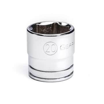 3/8" Drive 6 Pt. Standard Socket by GEARWRENCH – 20mm, Alloy Steel, Chrome, Model 80330
