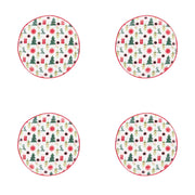 10 Strawberry Street Retro Bauble White / 6" / Retro Appetizer Plates