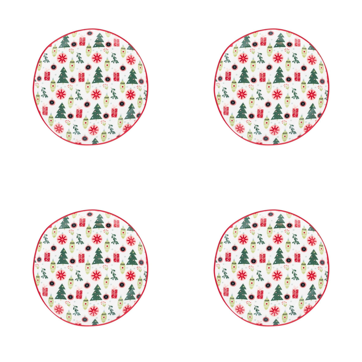 10 Strawberry Street Retro Bauble White / 6" / Retro Appetizer Plates