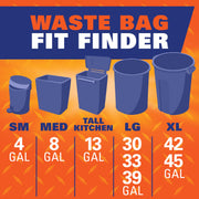 Strong 30 Gallon Trash Bags with Drawstrings by Hefty – 74 Count (Pack of 1), 30.0 gallons, Plastic, Black, Model E85274