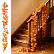 Artificial Maple Leaf Garland by Generic – Plastic, A07, Model pumpkin decorations