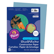 Prang Construction Paper by DIXON TICONDEROGA CO - PACON – 9 x 12 inches, Paper, Sky Blue, Pack of 10, Model PAC7603-10