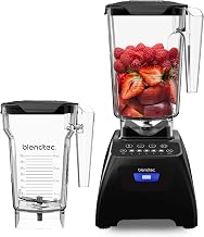 Blendtec Classic 575 Blender (Black), 90oz* WildSide+ & 75oz* FourSide Jars | Professional Grade Power, Self-Cleaning, 5 Speed Kitchen Blender with Four Preprogrammed Blending Cycles