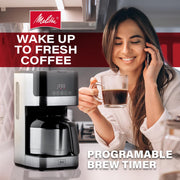 Aroma Tocco Thermal 8-Cup Drip by Melitta – 8 Cups, Plastic, Black and Stainless Steel, Model COFFEE MAKER
