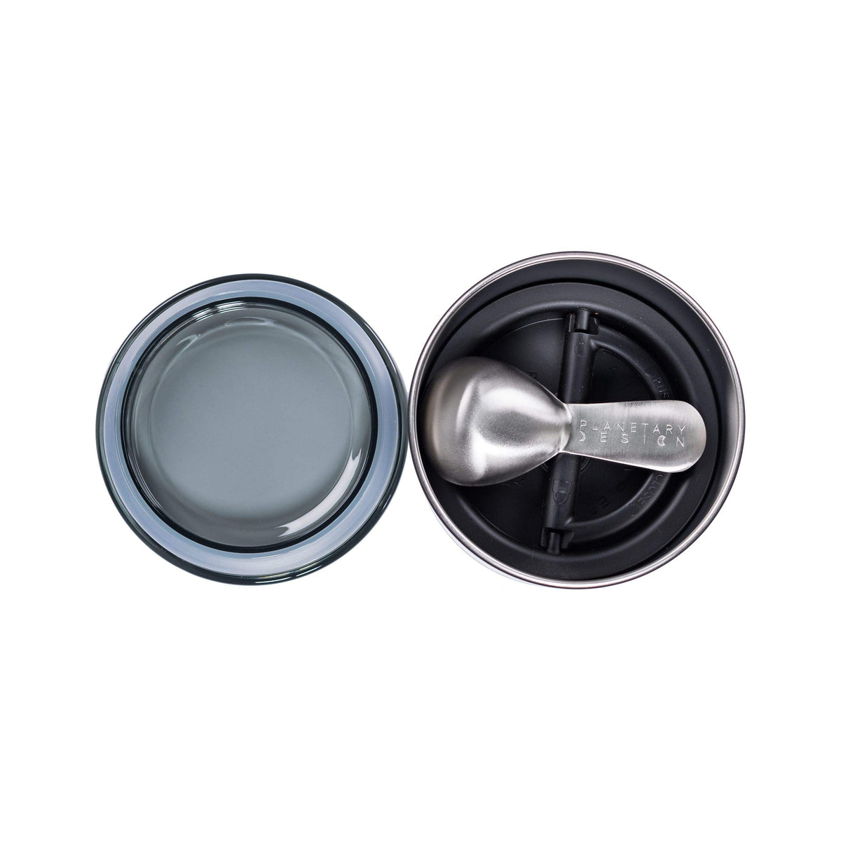 Airscape Stainless Steel Coffee Canister & Scoop Bundle - Food Storage by Planetary Design – Medium, 1 pounds, Stainless Steel, Matte Blue, Pack of 2