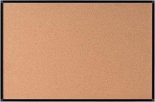 MasterVision New Generation A9 Bulletin Board, 24" x 18" Cork Board, Small Wall Mounted Push Pin Board for Home Office Décor, Black Frame