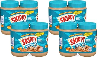 Creamy Peanut Butter Spread, Shelf-Stable, 40 oz Jar of SKIPPY Peanut Butter (Pack of 8)