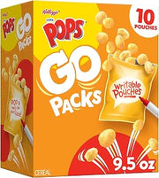 Kellogg's Corn Pops Go Packs Cereal, Kids Snacks, Lunch Snacks, Original, 9.5oz Box (10 Pouches)