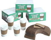 W PACKAGING WPCSCC1 (Fit 12oz-20oz Cups) Kraft/Kraft Cup Coffee Sleeves (Pack of 500)