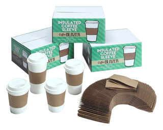 (Fit 12oz-20oz Cups) Kraft/Kraft Cup Coffee Sleeves (Pack of 500) by w packaging – Pack of 500, Model WPCSCC1