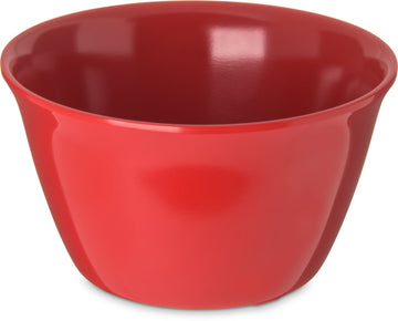 Dallas Ware Reusable Plastic Bowl Bouillon Cup Bowl for Home and Restaurant by Carlisle FoodService Products – 8 ounces, Melamine, Red, Pack of 24, Model 4354005