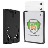 2 Pack - 3 Card Badge Holder Up to Three ID Badges - Heavy Duty Vertical Rigid Hard Plastic Case for Multiple Cards - Polycarbonate - Tactical CAC by Specialist ID – Model
