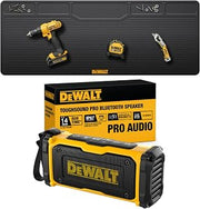 Workbench Mat, ToughSound Pro Bluetooth Speaker Bundle | Protect your workspace while enjoying powerful Bluetooth audio with this durable DEWALT bundle.