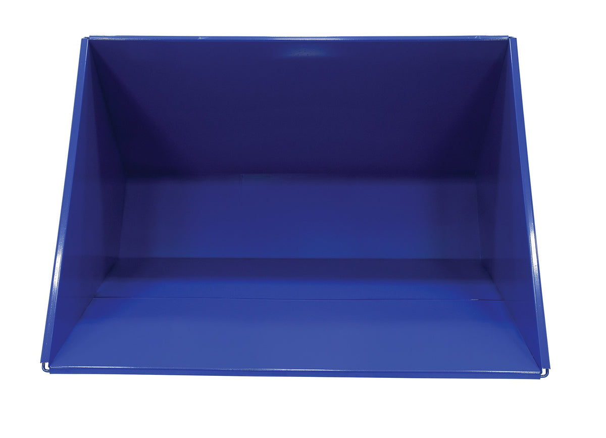 Steel Heavy Duty Self Dumping Hopper 3 Cubic Yard 6000 Lb. Capacity Blue by Vestil – 81.19"W x 51.63"H, Alloy Steel, Blue, Model D-300-HD