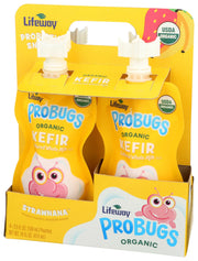 Lifeway Strawnana Organic Probugs Whole Milk Kefir by Lifeway Kefir – 3.5 Fluid Ounce